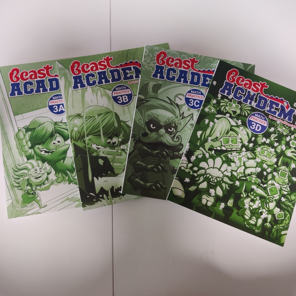 Kids Math Practice Book Set - Green Covers